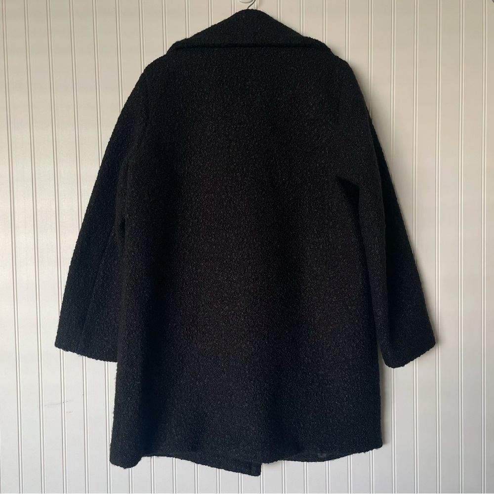 NEW NVLT Flat Boucle Double Breasted Over Coat Jacket Womens L Black Winter - Picture 11 of 16